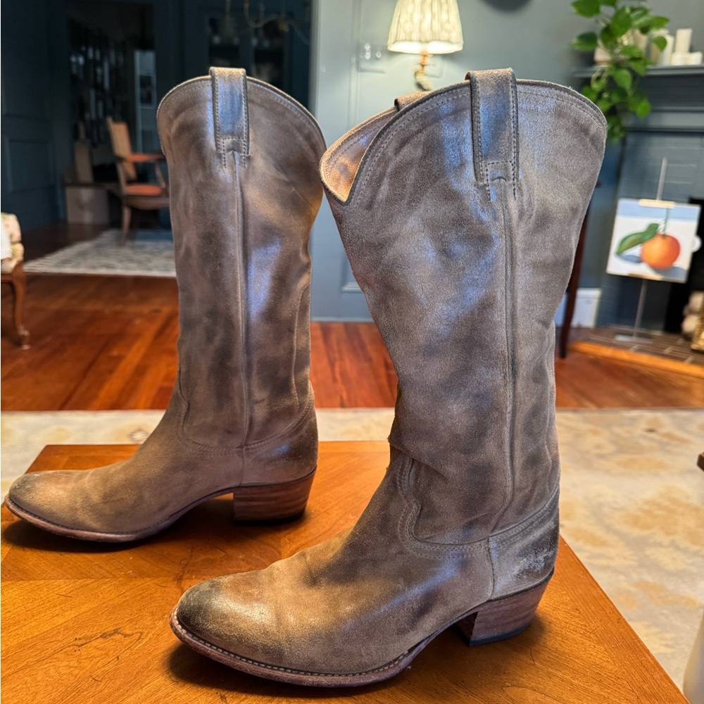 Frye Tan Leather Cowboy Boots - Picture 3 of 6